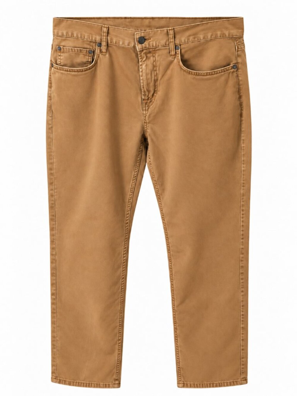 Old Navy Men's 34x32 Slim Fit Camel Tan Dark Khaki Five-Pocket Twill Pants